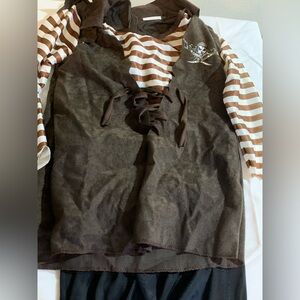 Source Unknown Pirate Costume for Kids - Brown and‎ White